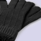 SOLID GLOVES WITH FUR DETAIL