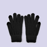 SOLID GLOVES WITH FUR DETAIL