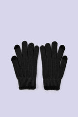 SOLID GLOVES WITH FUR DETAIL