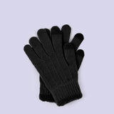 SOLID GLOVES WITH FUR DETAIL