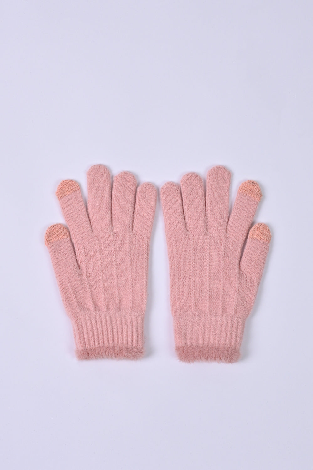 SOLID GLOVES WITH FUR DETAIL