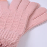 SOLID GLOVES WITH FUR DETAIL