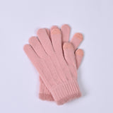 SOLID GLOVES WITH FUR DETAIL