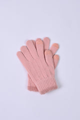 SOLID GLOVES WITH FUR DETAIL