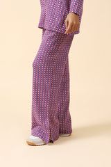 PATTERNED WIDE LEG TROUSER