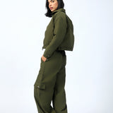 CARGO PANTS WITH BUNGEE CORD DETAIL