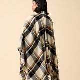 CHECKERED CAPE SHAWL