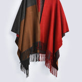 COLOR BLOCK CAPE SHAWL