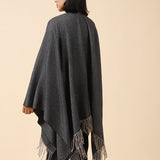 TWO-TONED CAPE SHAWL