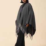 TWO-TONED CAPE SHAWL