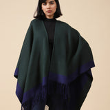 TWO TONED CAPE SHAWL