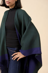 TWO TONED CAPE SHAWL