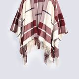 CHECKERED CAPE SHAWL