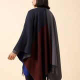 COLOR BLOCK CAPE SHAWL