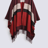 COLOR BLOCK CAPE SHAWL