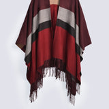 COLOR BLOCK CAPE SHAWL