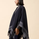 COLOR BLOCK CAPE SHAWL