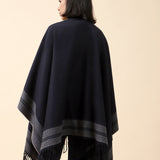 COLOR BLOCK CAPE SHAWL