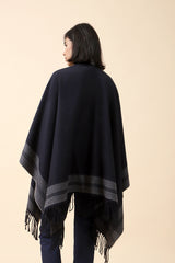 COLOR BLOCK CAPE SHAWL