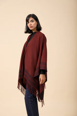 CHECKERED CAPE SHAWL