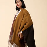 COLOR BLOCK CAPE SHAWL