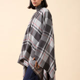 CHECKERED CAPE SHAWL