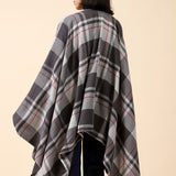 CHECKERED CAPE SHAWL