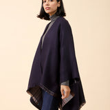 CHECKERED CAPE SHAWL