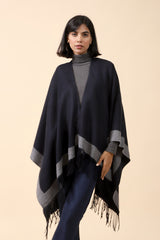 COLOR BLOCK CAPE SHAWL