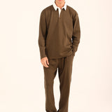 BAGGY FIT RUGBY FULL SLEEVE POLO