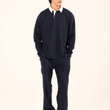 BAGGY FIT RUGBY FULL SLEEVE POLO