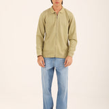 TEXTURED ZIPPER FULL SLEEVE POLO