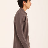 TEXTURED ZIPPER FULL SLEEVE POLO