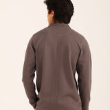 TEXTURED ZIPPER FULL SLEEVE POLO