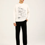 BOXY FIT FULL SLEEVE GRAPHIC TEE