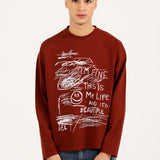BOXY FIT FULL SLEEVE GRAPHIC TEE