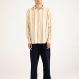 BAGGY FIT DOBBY STRIPED SHIRT