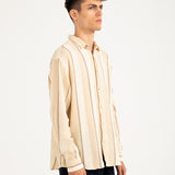 BAGGY FIT DOBBY STRIPED SHIRT