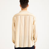 BAGGY FIT DOBBY STRIPED SHIRT