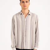 BAGGY FIT DOBBY STRIPED SHIRT