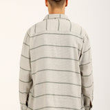 BAGGY FIT TEXTURED DOBBY SHIRT