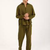 BAGGY FIT TEXTURED DOBBY SHIRT