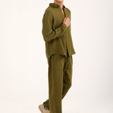 BAGGY FIT TEXTURED DOBBY SHIRT