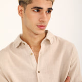 BAGGY FIT TEXTURED DOBBY SHIRT