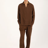 BAGGY FIT TEXTURED DOBBY SHIRT