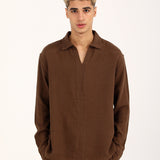 BAGGY FIT TEXTURED DOBBY SHIRT