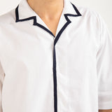 RESORT COLLAR PRINTED BOXY FIT SHIRT