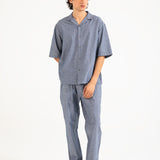 BAGGY FIT RESORT COLLAR LINEN SHIRT