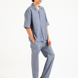 BAGGY FIT RESORT COLLAR LINEN SHIRT