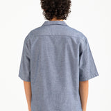 BAGGY FIT RESORT COLLAR LINEN SHIRT